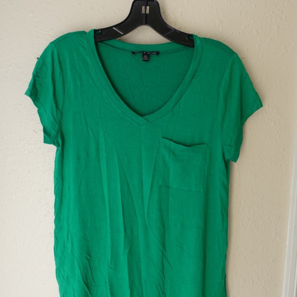 Green V-Neck